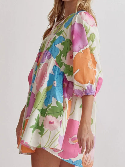 Elise Floral Babydoll Dress