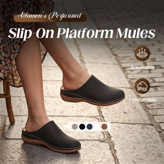 Katia Perforated Platform Mules