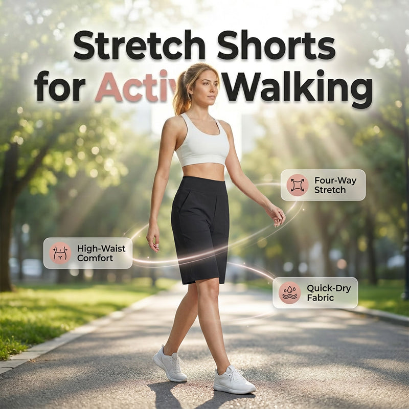 Hana Four-Way Stretch Walking Shorts
