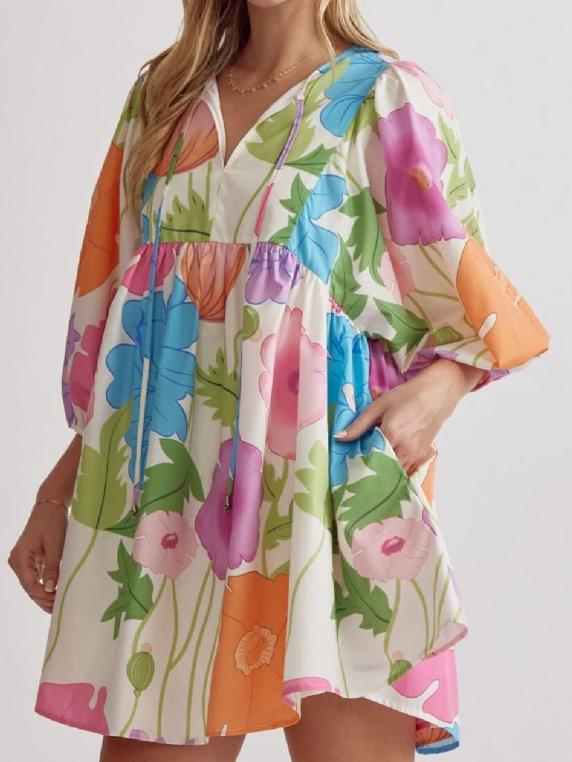 Elise Floral Babydoll Dress