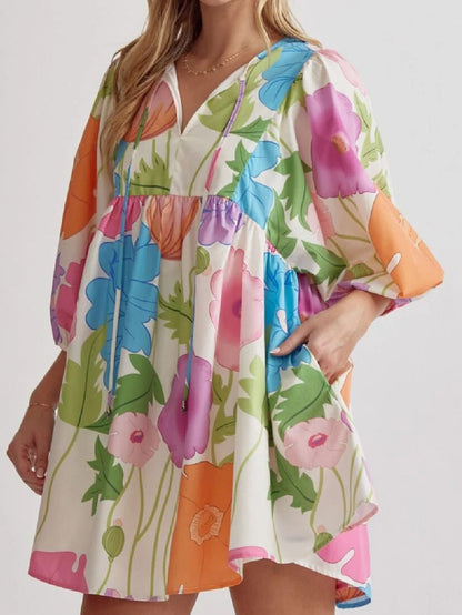 Elise Floral Babydoll Dress