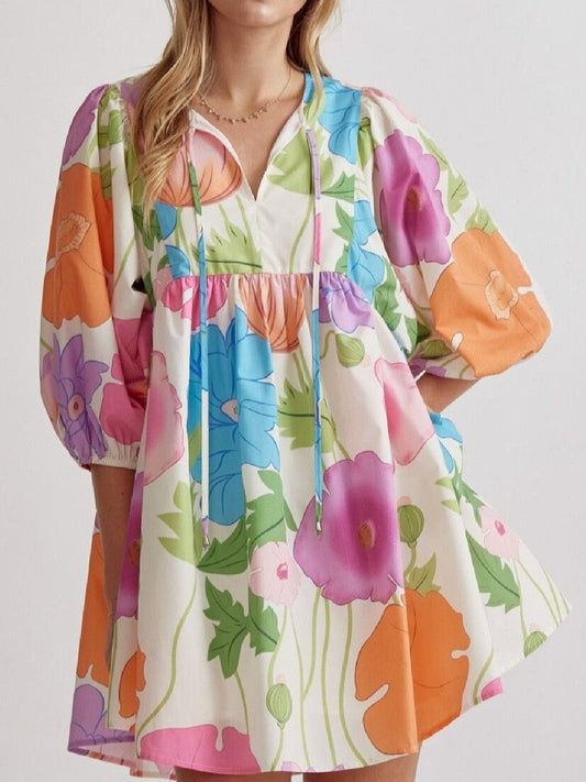 Elise Floral Babydoll Dress