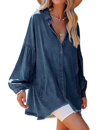 Faye Oversized Denim Shirt Dress