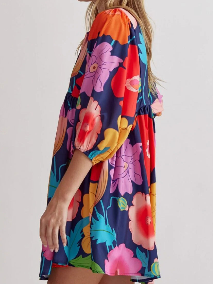Elise Floral Babydoll Dress